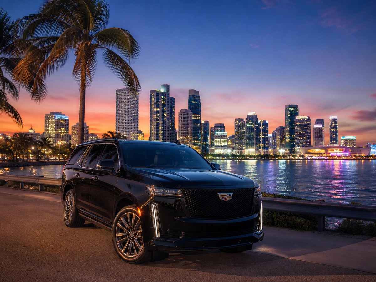 Miami skyline at sunset